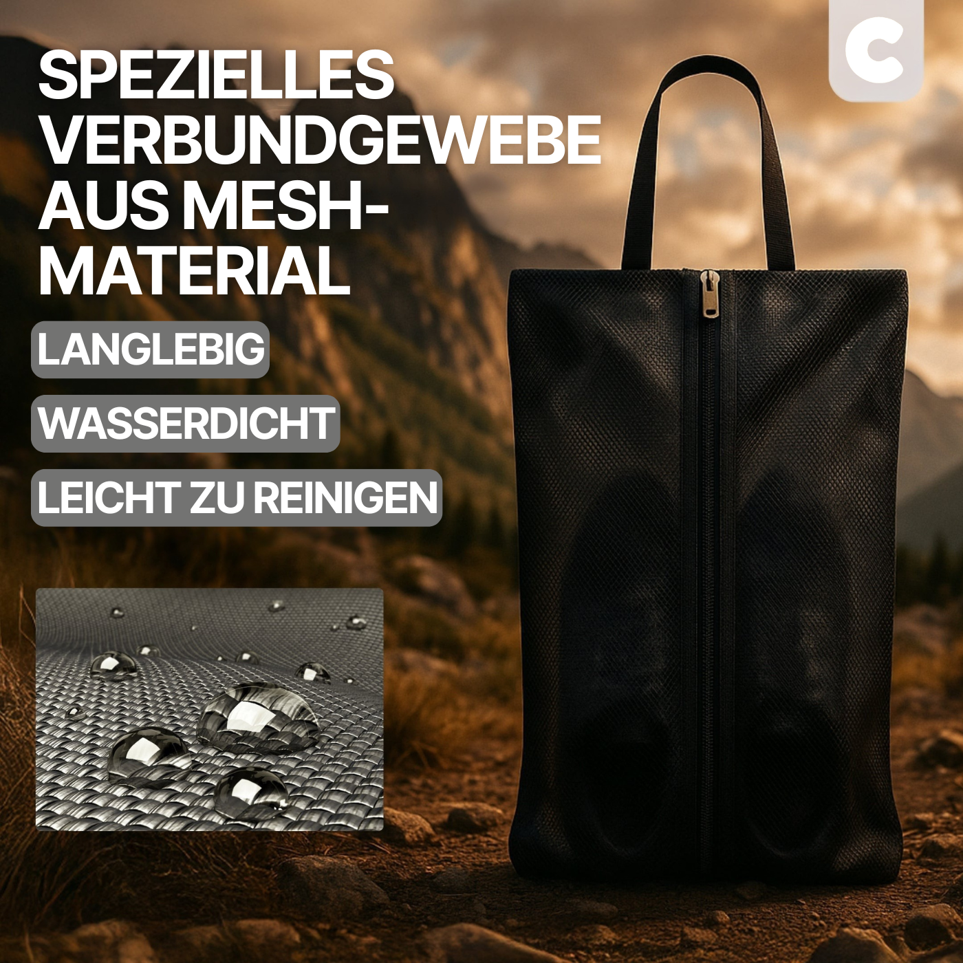 Cloggies Mesh-Schuhtasche für Reisen
