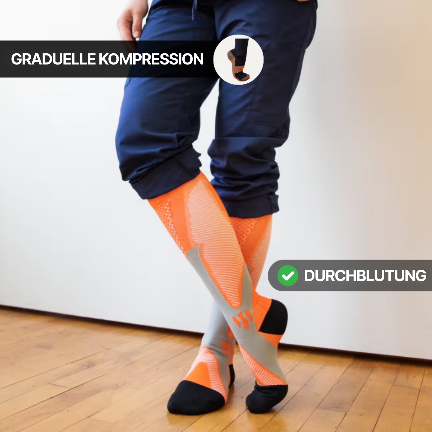 Cloggies Hochleistungs-Kompressionsstrümpfe