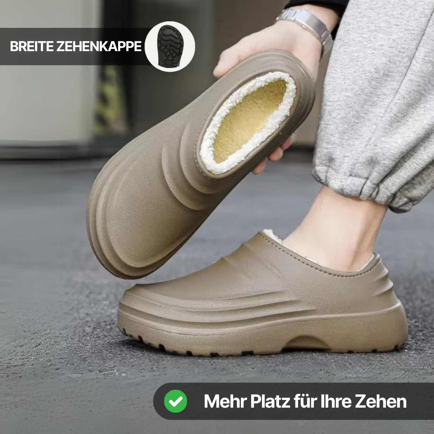 Cloggies Klassisch Flauschig – Gesunde und rutschfeste Komfort-Clogs