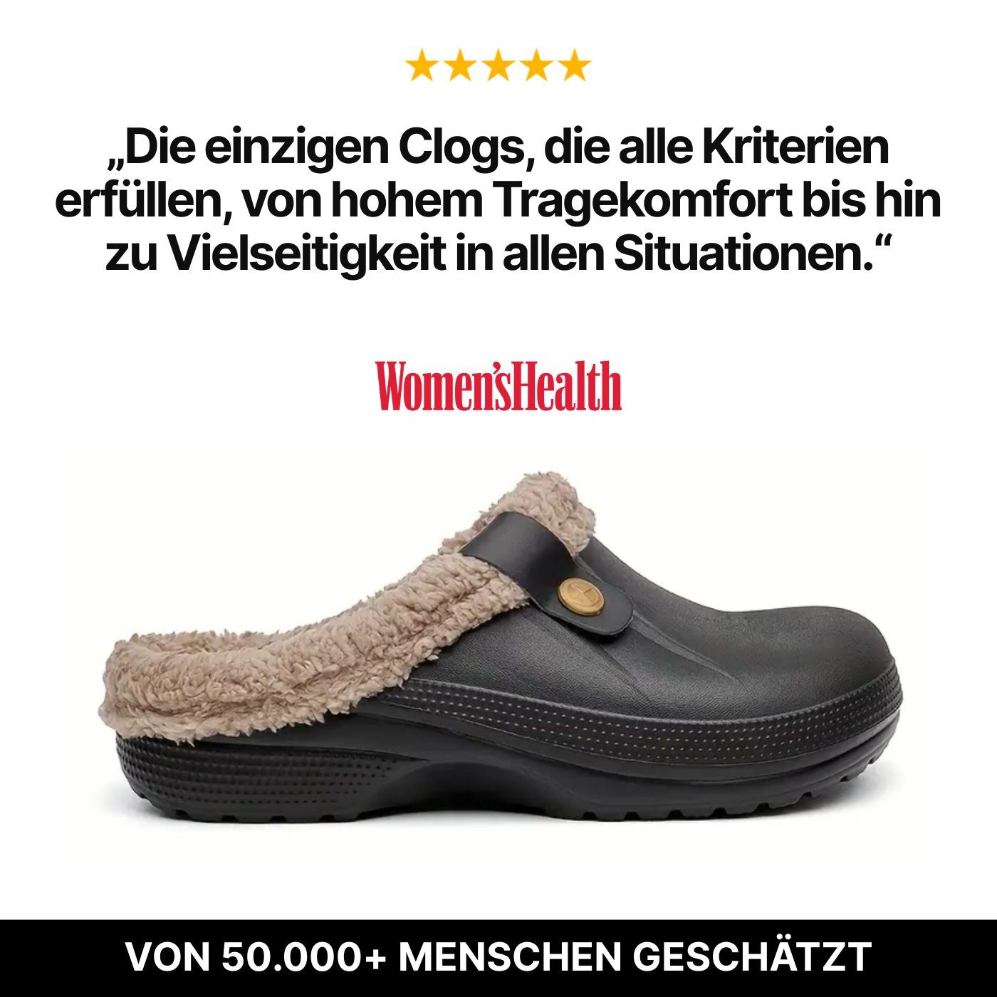 Auri Flauschig – Gesunde und rutschfeste Komfort-Clog-Pantoletten