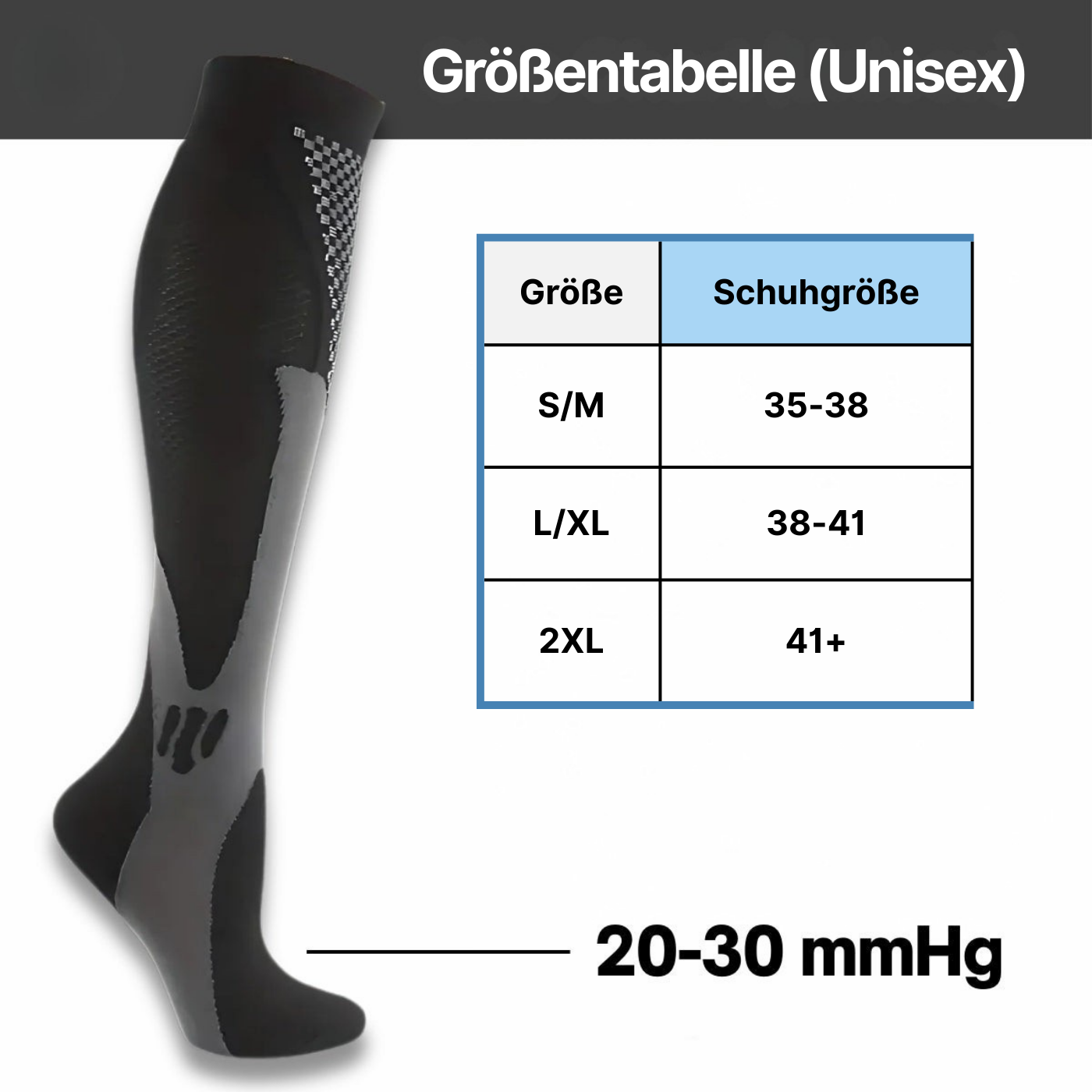 Cloggies Hochleistungs-Kompressionsstrümpfe