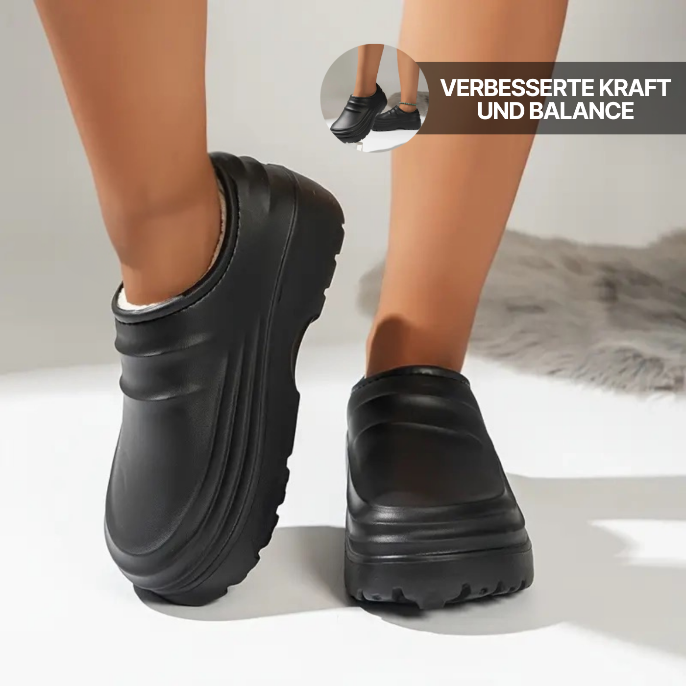 Cloggies Klassisch Flauschig – Gesunde und rutschfeste Komfort-Clogs