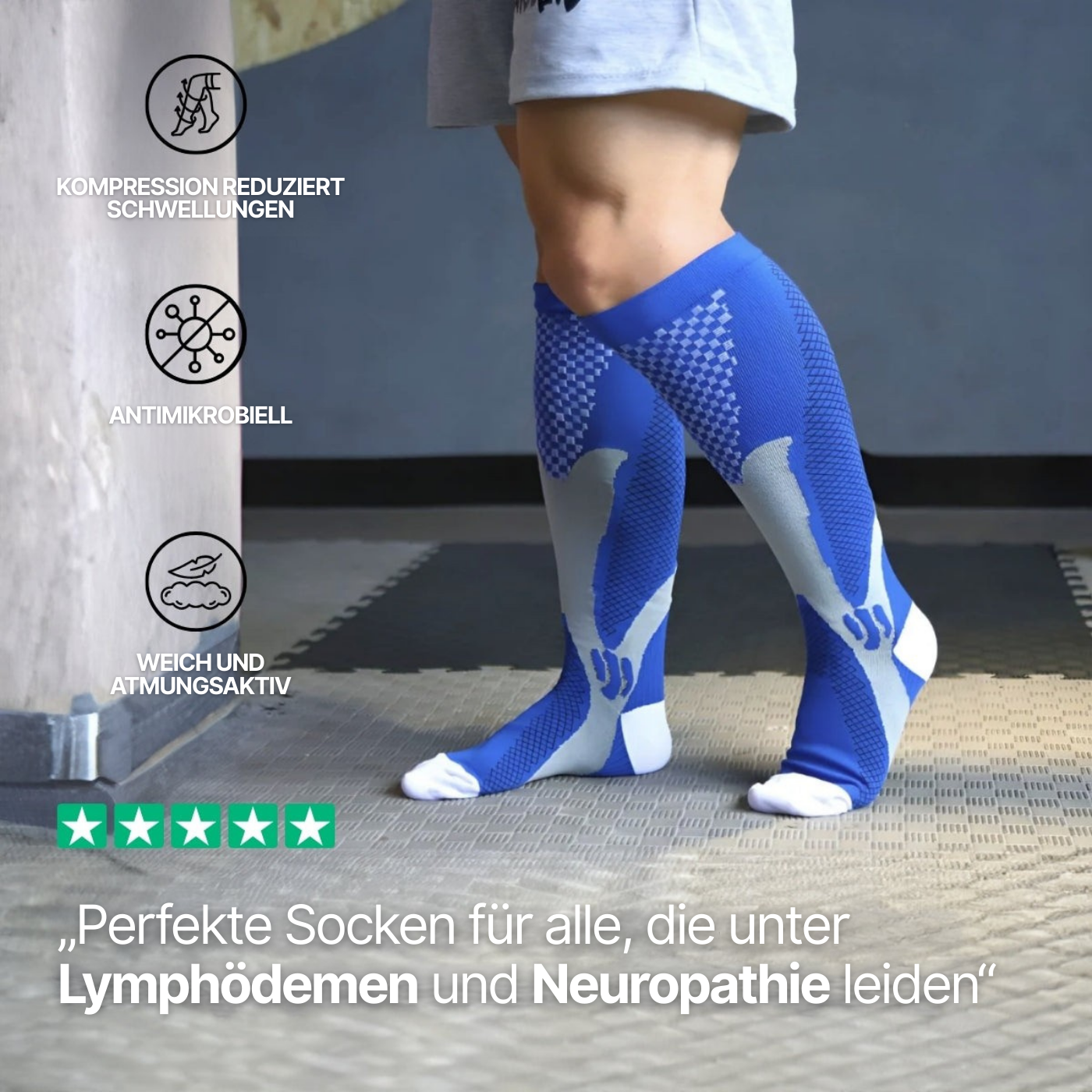 Cloggies Hochleistungs-Kompressionsstrümpfe