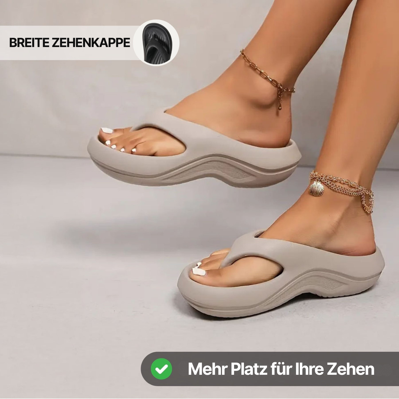 Lina – Gesunde Flip-Flops mit Fußgewölbestütze